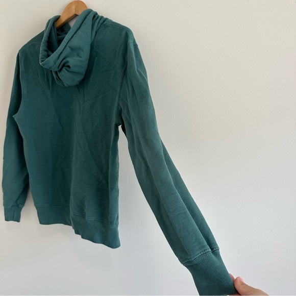 J.Crew Factory Green Teal French Terry Hoodie Sweatshirt Pullover Style AH298 - Picture 11 of 16